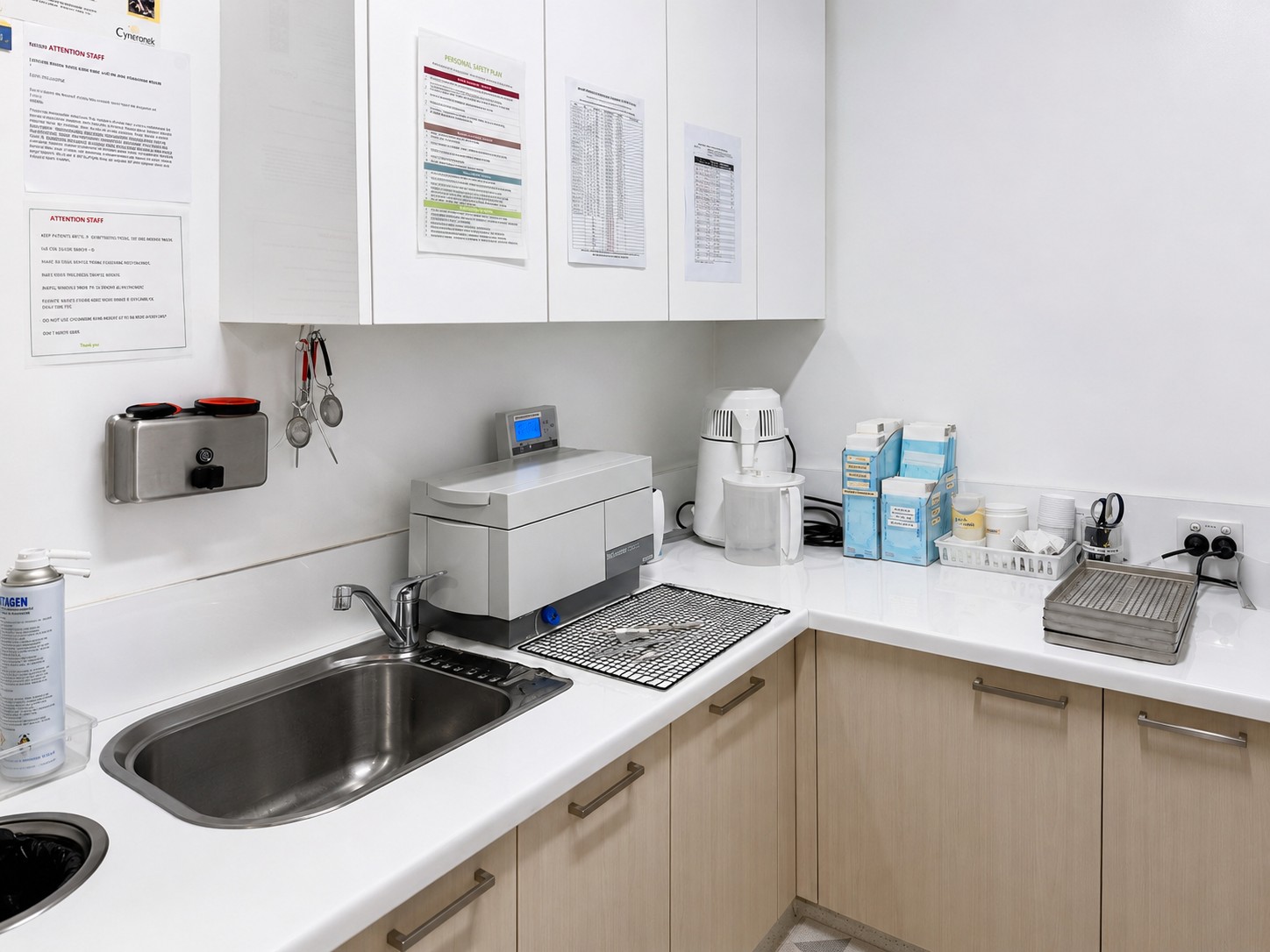 Instrument processing and sterilisation area at The Dentistry